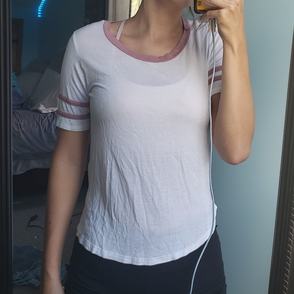 White Baseball Tee